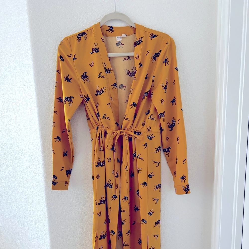 Flower print duster